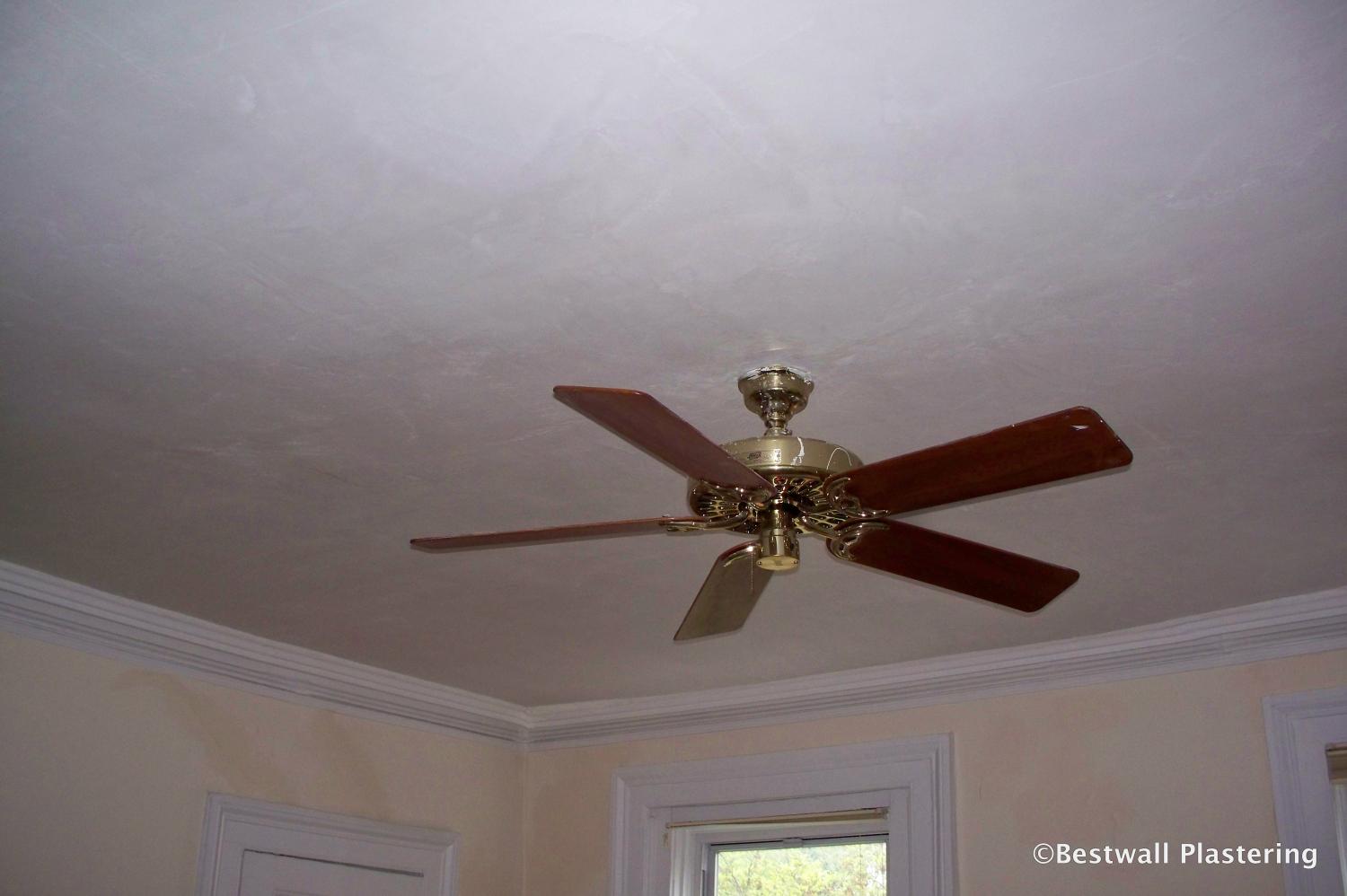 entire ceiling replastered